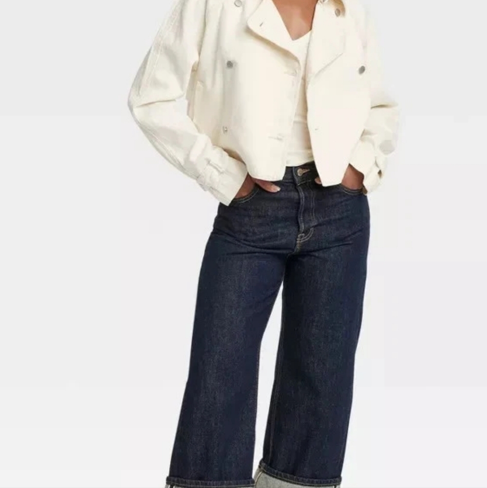 Universal Thread Off-White Double-Breasted Pea Co… - image 5